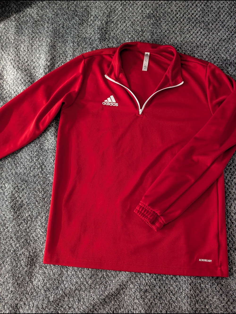 Adidas Entrada 22 Red Quarter-Zip Pullover